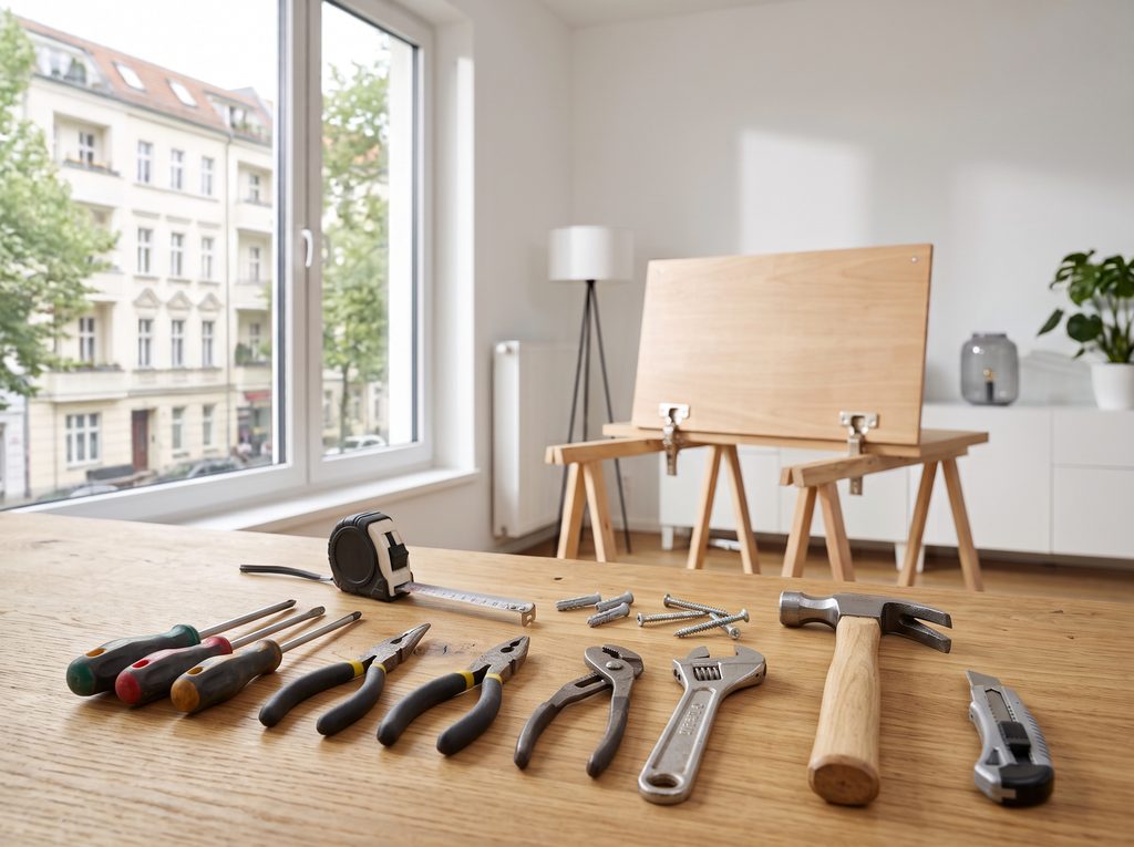 Heimwerker bei einer Reparatur im Zuhause