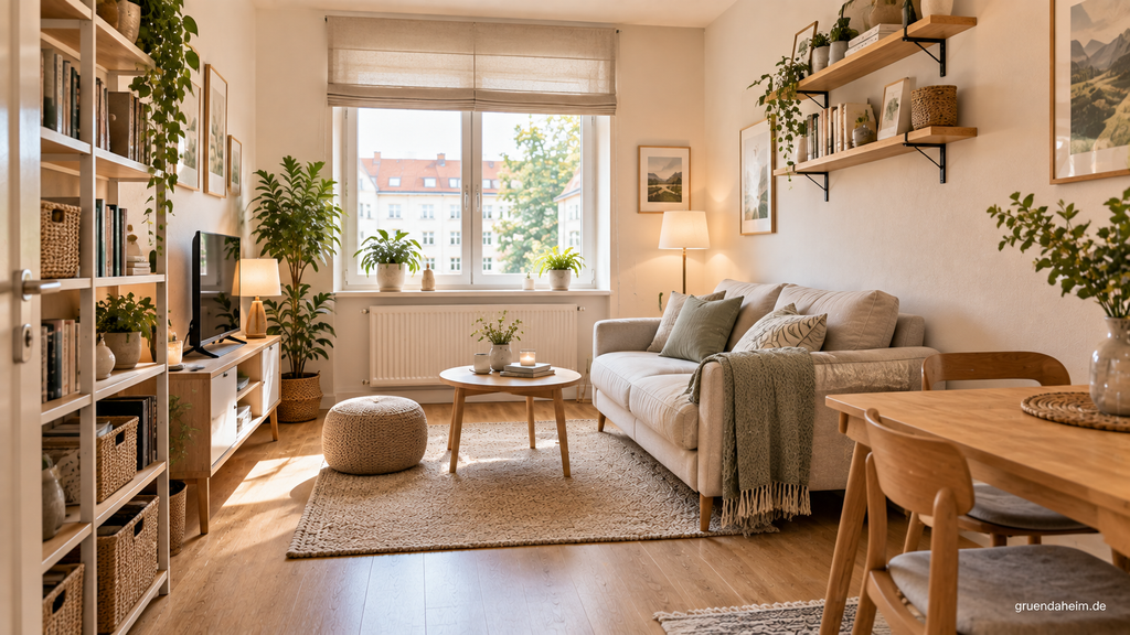 Zimmerpflanzen in einer gemütlichen kleinen Wohnung