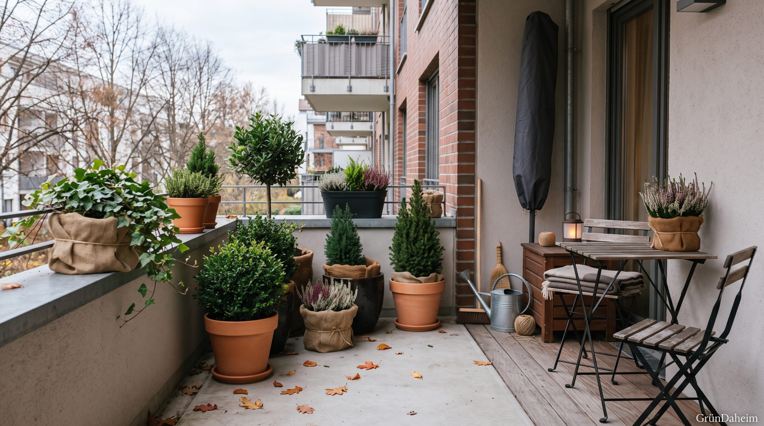 Balkon winterfest machen