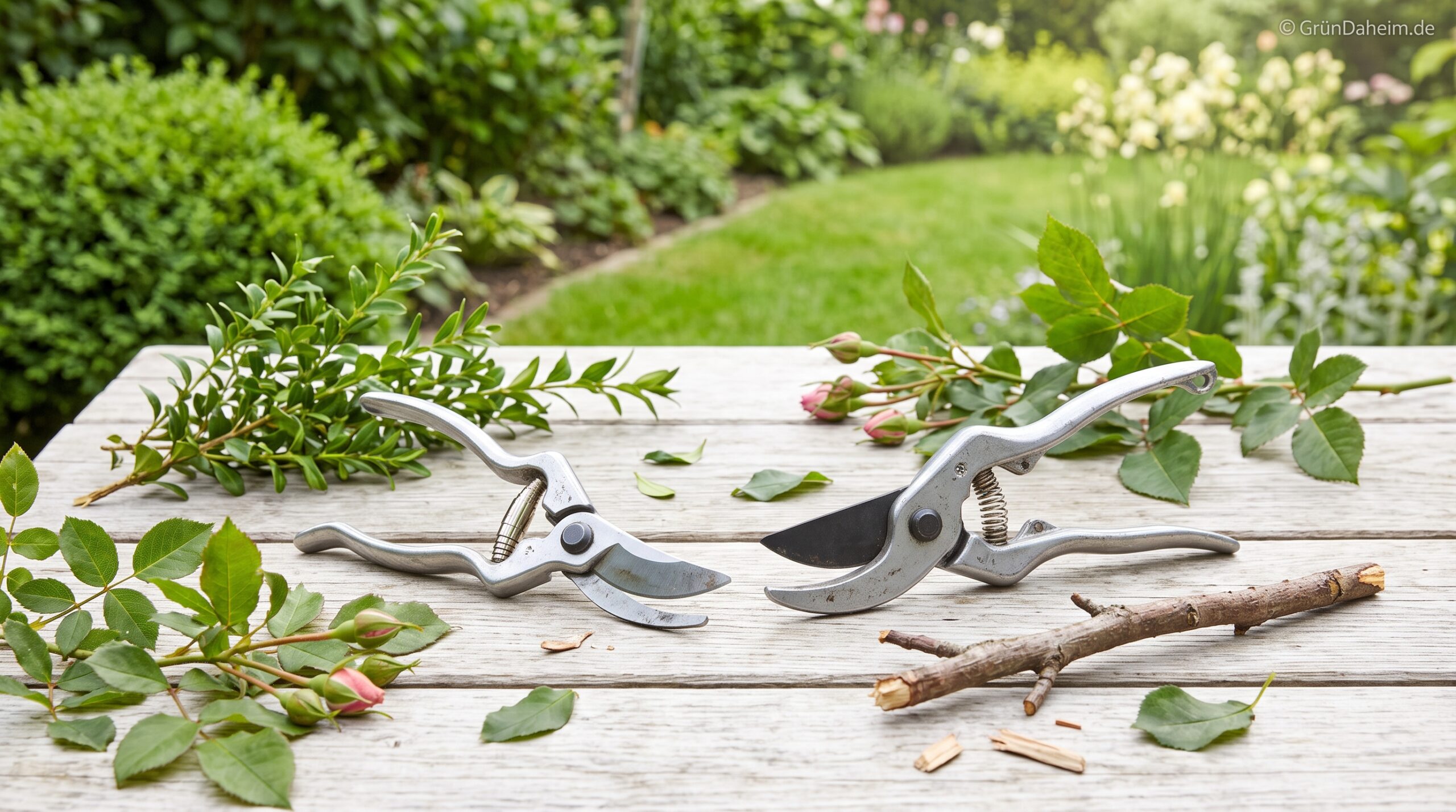 Gartenschere richtig auswählen Bypass und Amboss im Vergleich